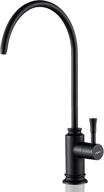 Achelous Matte Black Kitchen Water Filter Faucet,Stainless Steel Lead-Free Drinking Water Faucet Fits Reverse Osmosis Units or Filtration System in Non-Air Gap