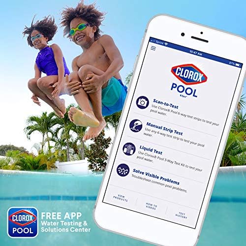 Clorox® Pool&Spa™ Swimming Pool 3-Way Water Test Kit, Accurately Measures Bromine, Chlorine and pH Levels (Pack of 3)