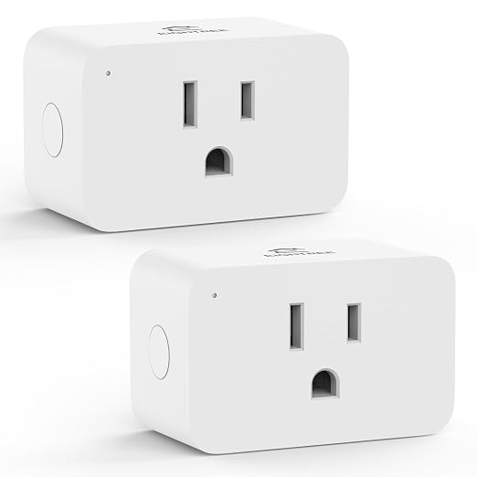 EIGHTREE Zigbee Smart Plug 𝟭𝟱𝑨, Energy Monitoring, 𝗭𝗶𝗴𝗯𝗲𝗲 𝗛𝘂𝗯 Required, Zigbee Repeater, ETL Certified, Smart Plugs That Compatible with Alexa & Home Assistant & SmartThings, 2 Packs