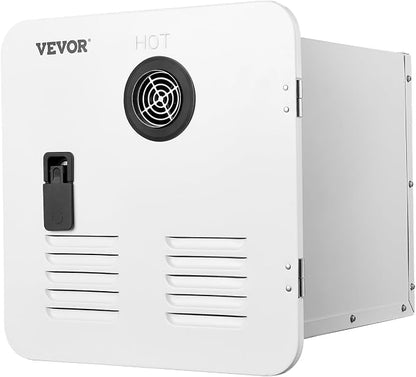 VEVOR RV Tankless Water Heater, 65000 BTU, Instant Shower with 15 x 15 in White Door and Remote Controller, Ideal for RVers' Family Everyday Use