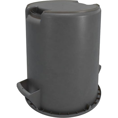 SPARTA Bronco Waste Container Trash Container, Round Trash Bin for Disposal, 10 Gallons, Gray, (Pack of 6)