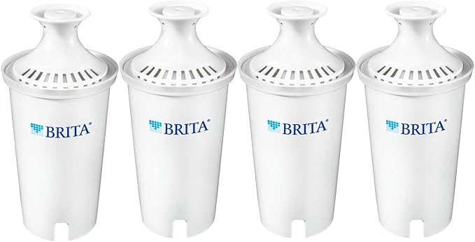 Brita Water Filter Pitcher + Replacement Filters (4 Count)