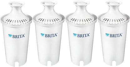 Brita Water Filter Pitcher + Replacement Filters (4 Count)