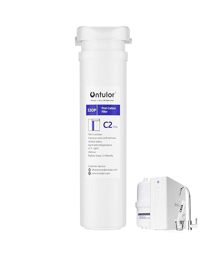 Ontulor S3OP C2 Post Carbon Filter, Improves Taste & Removes Residual Odor – Replacement Cartridge for Ontulor S3OP RO System (S3OP-With Tank-C2)