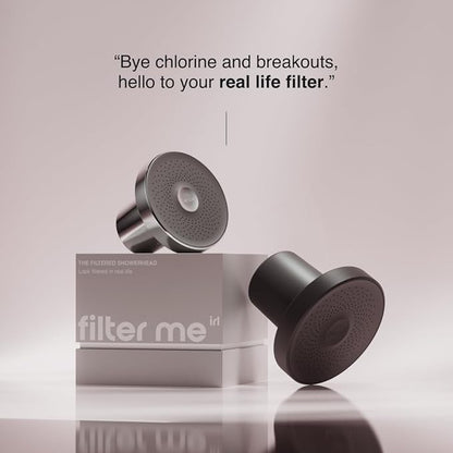 Filter Me IRL Filtered Shower Head - Removes Chlorine, Hard Minerals & Harmful Substances - Reduces Hair Fall, Acne & Breakouts - Improve Skin & Hair Health, Premium Water Pressure Showerhead | Chrome