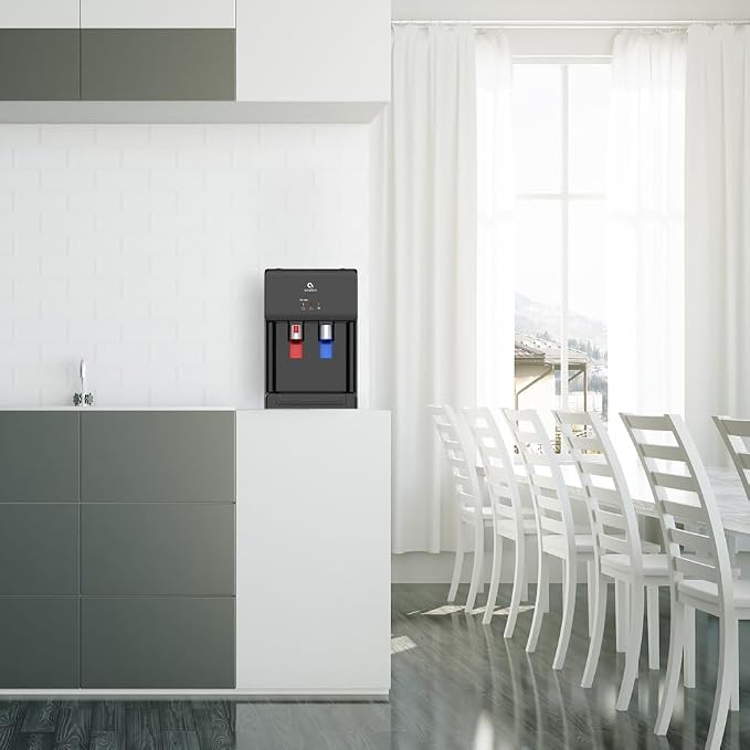 Avalon Countertop Self Cleaning Bottleless Water Cooler Water Dispenser - Hot & Cold Water, NSF Certified Filter- UL Listed- Black