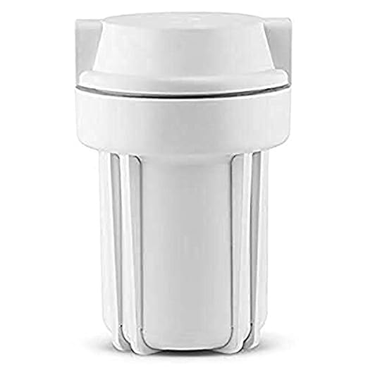 Hydronix HF2-5WHWH12, 5" White Housing with White Flat Cap For RO & Filtration Systems, 1/2" Ports