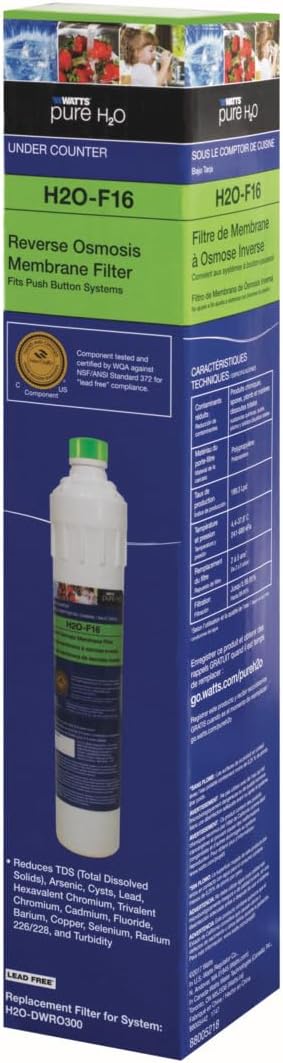 Watts Pure H2O Replacement Membrane Filter For Under Sink