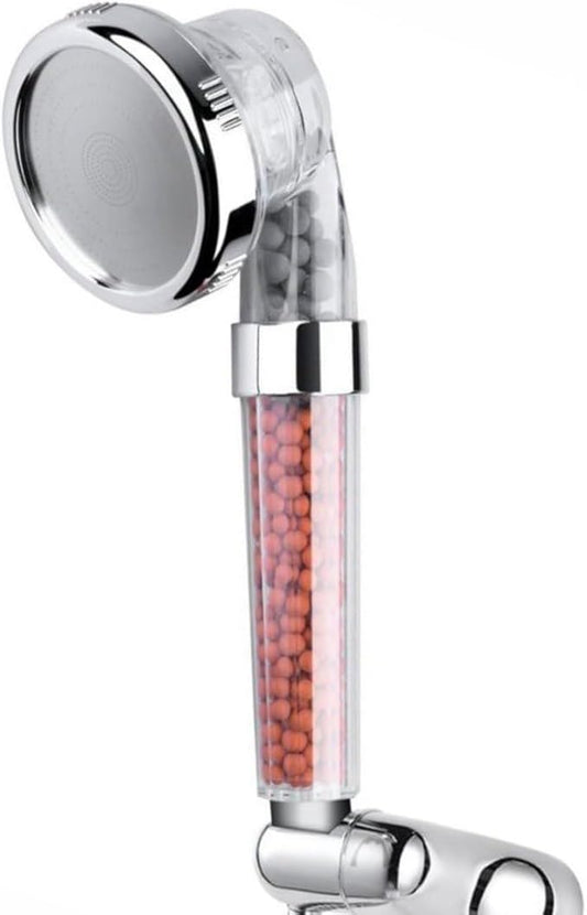 AquaVera Ionic Filter Shower Head – Replacement Shower Head Only (No Hose Included), 3 Spray Settings, High Pressure, Removes Chlorine & Hard Water Minerals, Easy Install for Bathroom