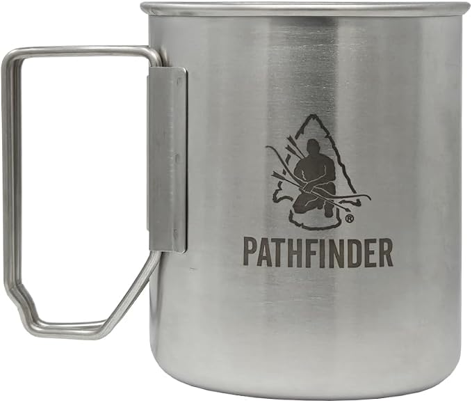 The Pathfinder School Canteen Cooking Set & Stainless Steel Nesting Cup with M34 Scout Canteen – Bushcraft Survival Gear, Camping Essentials, Hiking Water Bottle, Backpacking & Outdoor Cooking Kit