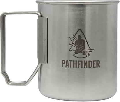 The Pathfinder School Canteen Cooking Set & Stainless Steel Nesting Cup with M34 Scout Canteen – Bushcraft Survival Gear, Camping Essentials, Hiking Water Bottle, Backpacking & Outdoor Cooking Kit