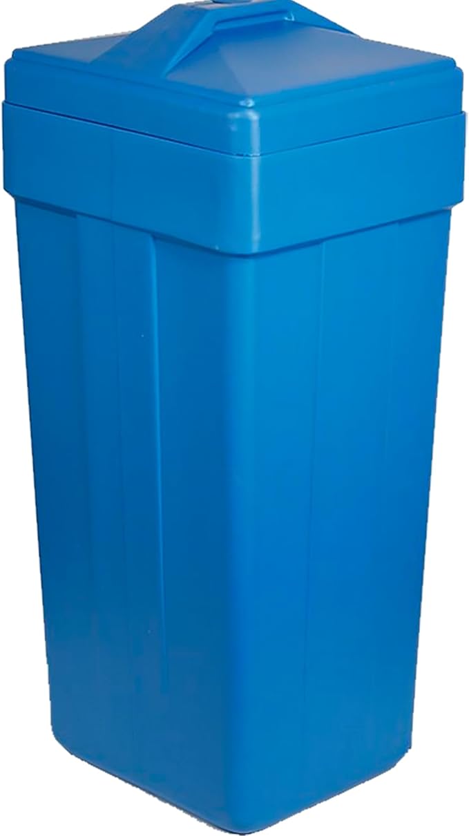 AFWFilters Water Softener Salt Tank Brine Tank with Safety Float Assembly Included, Various Sizes and colors available, Fleck Water Softener Tank Replacement (Blue, 15x17x36 Inches Rectangular)