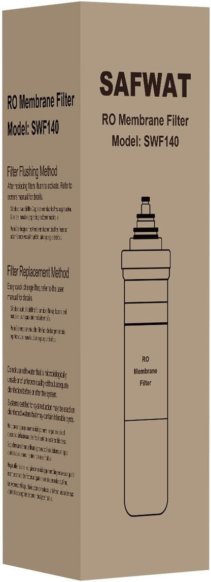 SAFWAT SWF140 Compatible with Brondell Circle RC100 RO System, Replacement for RF-40 Membrane Water Filter