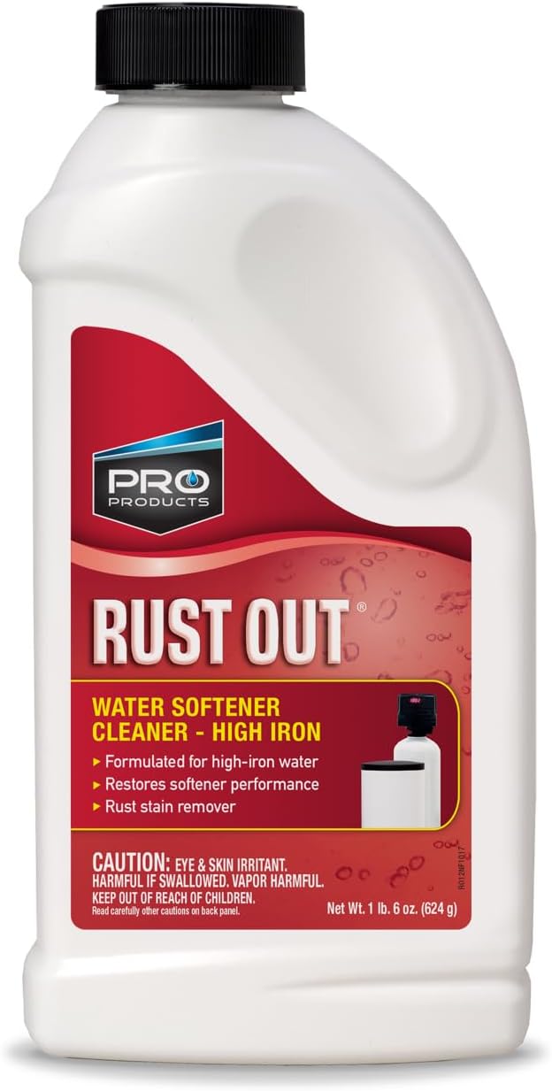 Pro Products RO24B Rust Out Water Softener Cleaner Powder for High Iron, 1.375 lb Bottle, 6 Pack