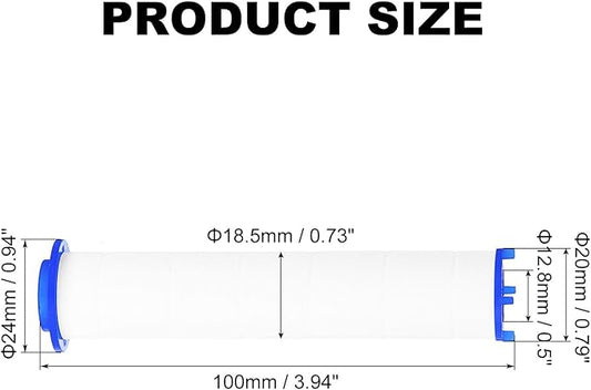 uxcell 12 Pcs Shower Head Filter 3.9 Inch PP Cotton Filter Cartridge Replacement High-Pressure Handheld Fan Shower Jet Sets