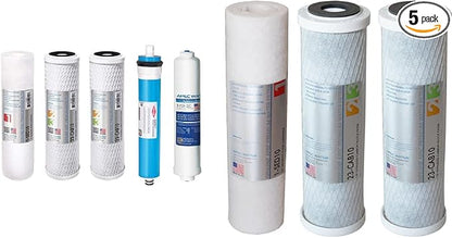 APEC FILTER-MAX90 US Made 90 GPD Complete Replacement Filter Set For ULTIMATE Series Reverse Osmosis Water Filter System (For Standard 1/4" Output System)