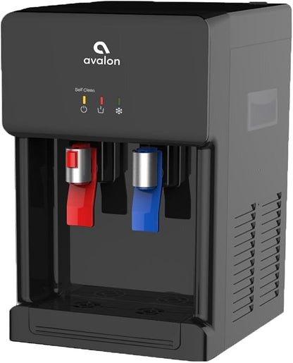 Avalon Countertop Self Cleaning Bottleless Water Cooler Water Dispenser - Hot & Cold Water, NSF Certified Filter- UL Listed- Black