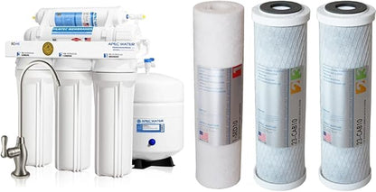 APEC Water Systems Ultimate RO-Hi Supreme Certified High Output Fast Flow Ultra Safe Reverse Osmosis Drinking Water Filter System (90 GPD) and Replacement Filter Set