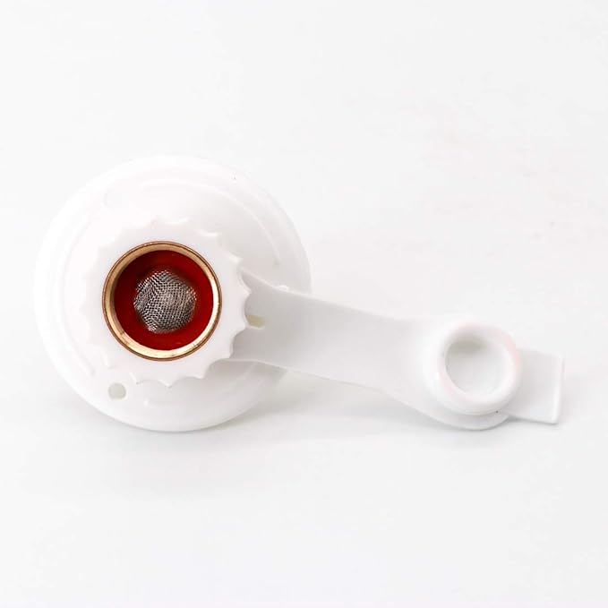 KIPA RV City water Fill inlet flange brass RV water hookup Connector FPT 1/2" Female thread 3" Flange white, With check valve backflow preventer in city water connection