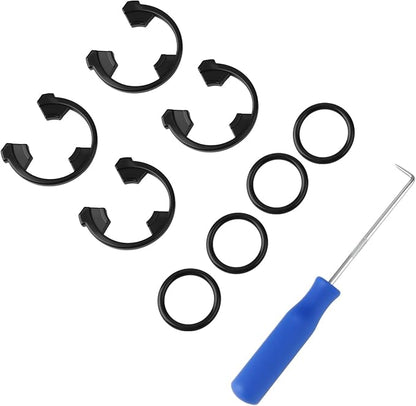 Water Softener Clip Kit Compatible with GE Kenmore Whirlpool Morton WHES30 M34 MSD27 Replace#: 7337563 7337571 7170288 7116713，15/16” O-Ring Kit and Fit 3/4” Valves
