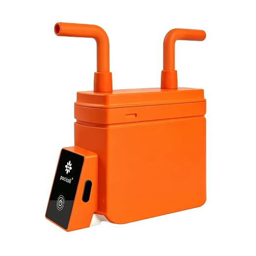 Motorized Portable Water Filter for Camping & Hiking, Electric Water Filtration System with 0.01μm UF Membrane, Compact Backpacking Water Purifier for Emergency Preparedness (Orange)