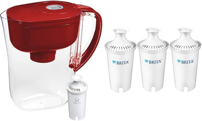 Brita Water Filter Pitcher Bundle with Standard Replacement Filters (3 Count)