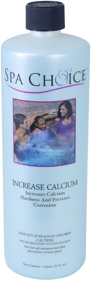 SpaChoice 1-Quart 4-Pack Premium Increase Calcium, Liquid Calcium Hardness Increaser Hot Tub, Made in USA