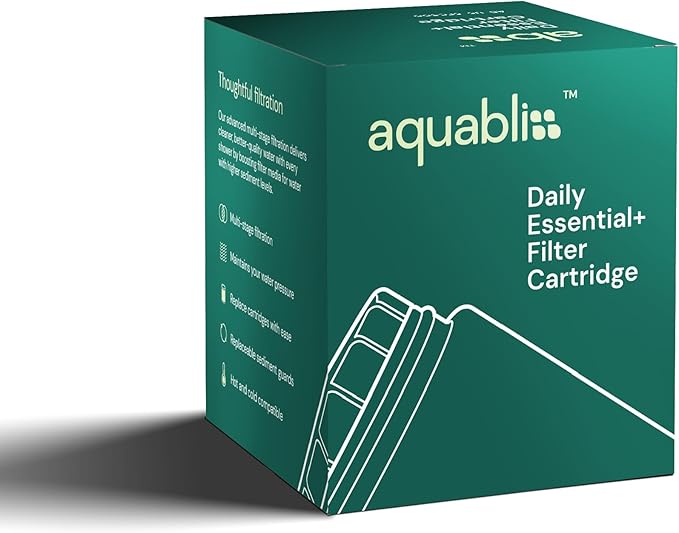 AquaBliss HD Multi Stage Shower Filter Replacement Cartridge for SF400 & SF500-48x Heavy Duty Detox Power. Kiss Itching, Breakage & Dullness Goodbye. Reduce Rust, Chlorine, Toxins. 1-Pack (SFC500)