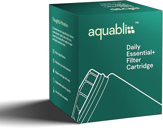 AquaBliss HD Multi Stage Shower Filter Replacement Cartridge for SF400 & SF500-48x Heavy Duty Detox Power. Kiss Itching, Breakage & Dullness Goodbye. Reduce Rust, Chlorine, Toxins. 1-Pack (SFC500)