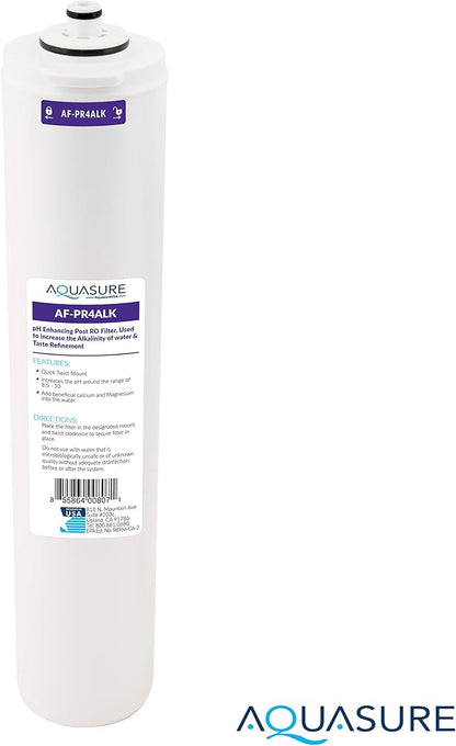 Aquasure ‎‎Premier Series Stage 1, 2, 4 Sediment, Carbon Block & Alkaline Remineralizing Replacement Filter Cartridge AF-PRE-ALK, for AS-PR75/100 4-Stage Reverse Osmosis RO Water Filtration System