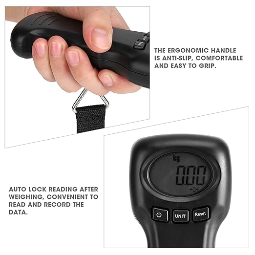 Luggage Scale, 50kg/110lb Suitcase Scale with LCD Digital Display for Travel, Packages