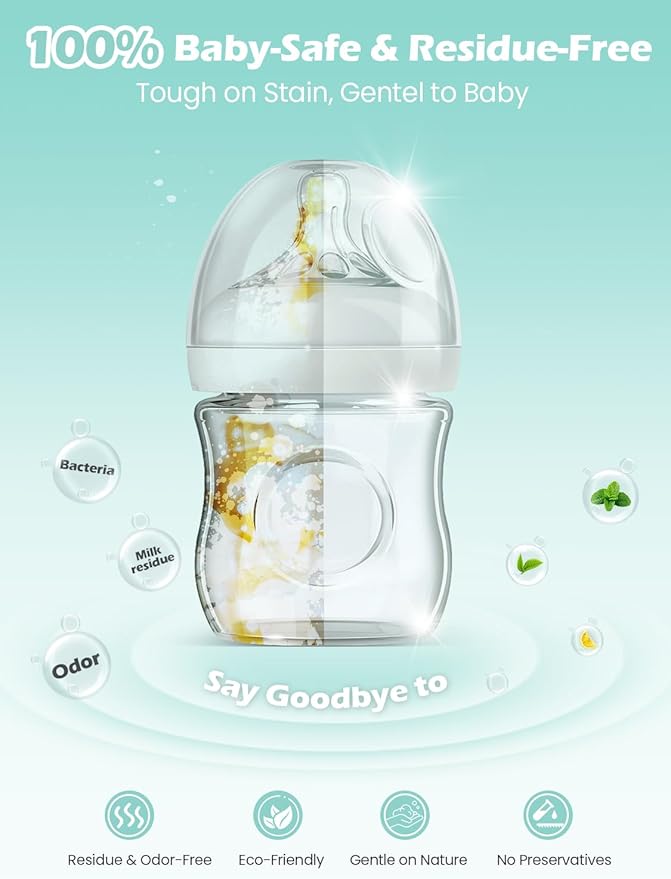 300PCS Official Detergent Cleaning Tablets: for Baby Brezza Grownsy Papablic Momfann Bottle Washer - Baby Bottle Washer Tablets for All Brands Bottles Washers Machines