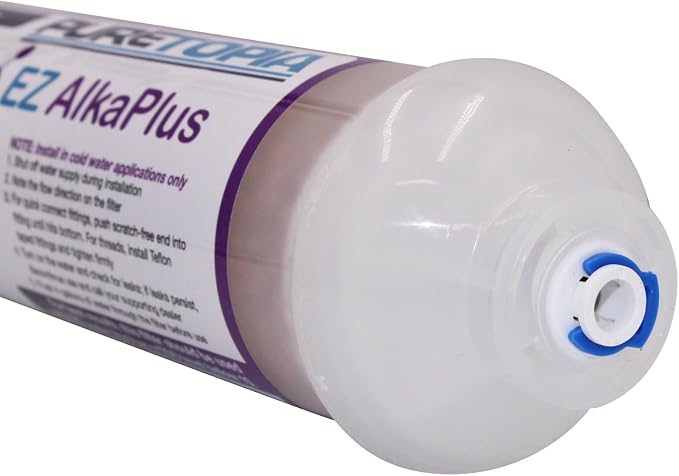 PureT Alkaline Remineralization RO Filter, 2"x10", 1/4" EZ Connect | NSF certified, raises pH, adds calcium & magnesium - RO system mineral enrichment - Homeowners upgrading RO water