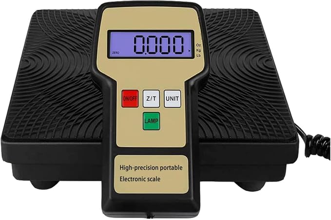220LB High Accuracy Electronic Digital Refrigerant Charging Weight Scale with Case, A/C HAVC Refrigerant Charging Scale for Freon Refrigerant Recovery Tank