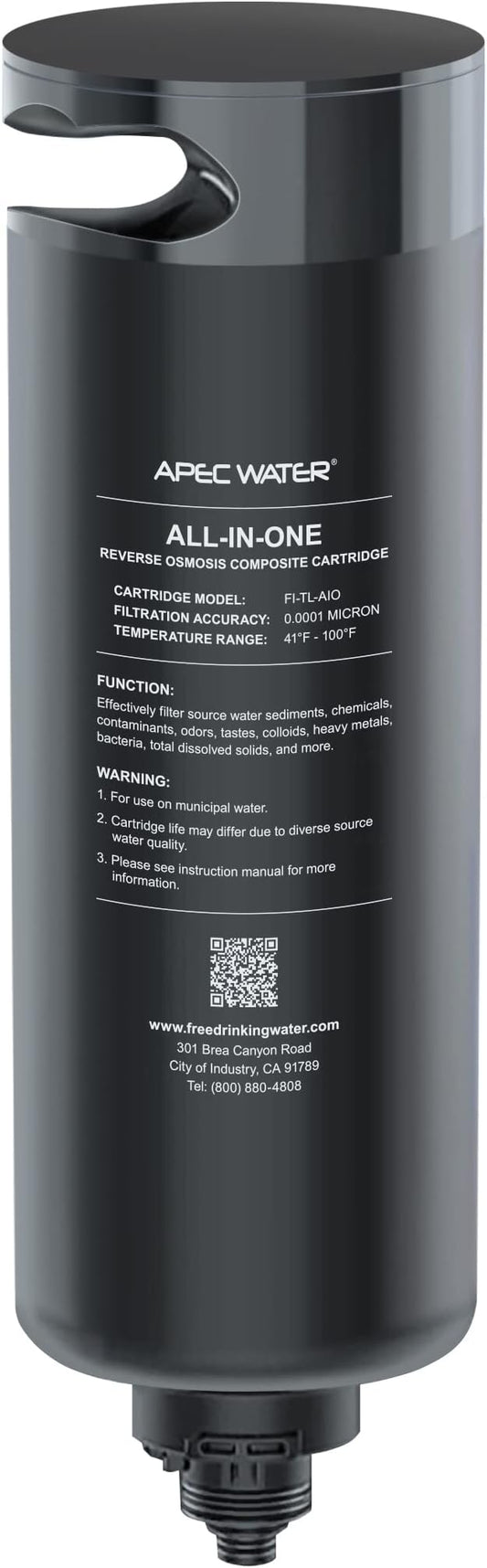 APEC WATER ROTL-AIO Replacement Filter Cartridge – 600 GPD Reverse Osmosis Filter, All in One, Removes 99% of impurities (FI-TL-AIO)