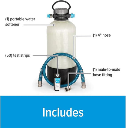 Camco TastePURE Portable Water Softener | Helps Reduce The Hardness of Your RV or Boat's Water | Features a Compact Design (40655)