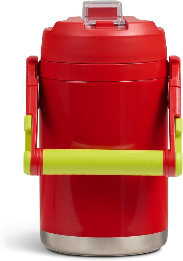 Igloo Rival Fusion 54 Oz Stainless Steel Sport Bottle | Insulated Water Jug | Red Heat