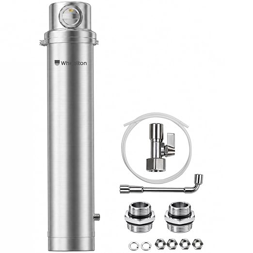 Whole House Water Filter 6-Year Backwash Filtration System Stainless Steel | 880K GL, 6 Year Backwash Filter, 0.01μm UF Filtration, 304 Stainless Steel, High Flow Whole House, for Well/Tap/Lake Water
