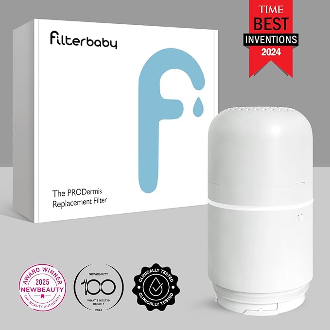 Filterbaby Skincare Filter 2.0 Replacement Cartridge, Bathroom Sink Faucet Filter Replacement, 99.9% Chlorine Removal, Only Compatible with Filterbaby 2.0, 1 Pack