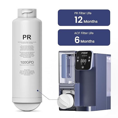 Purewell C01-PR RO Membrane Filter Cartridge for C01 Countertop Reverse Osmosis System