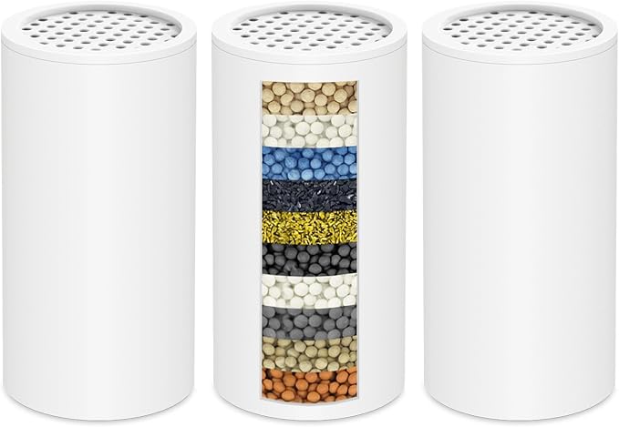 Replacement Shower Filter Compatible with SR SUN RISE Fixed shower head, Hard Water High Efficiency Filter 3 Pcs