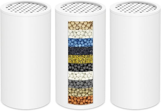 Replacement Shower Filter Compatible with SR SUN RISE Fixed shower head, Hard Water High Efficiency Filter 3 Pcs