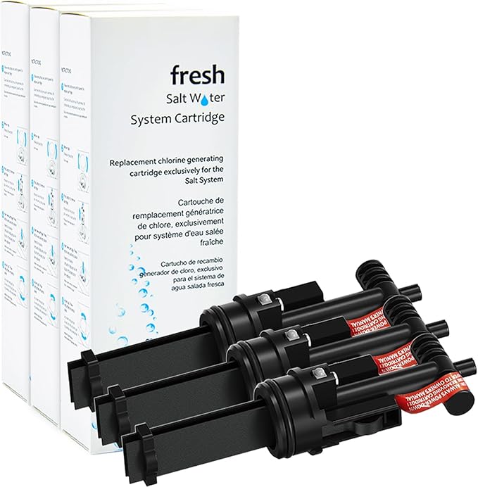 Salt Water chlorination System Cartridge Replacement for Spas & Hot Tubs/Hot Spring Highlife/Limelight,Chlorine-Generating Filter for Gentle,Soft Fresh Water to Helps Combat Dry Eyes&Itchy Skin, 3Pack