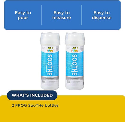 FROG Soothe Calcium Total Hardness Increaser for Hot Tubs and Swim Spas - 2 lb Bottle with TruDose Measuring Cap for Easy Maintenance & Balancing - 2 Pack