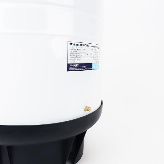 NeoPure 11 Gallon Reverse Osmosis Water Storage Tank, White – Pressurized RO Bladder Tank for Residential Drinking Water Filtration Systems, 15.1 x 20.1 Inches