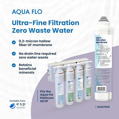 Aqua Flo 41407005 UF Membrane Filter Replacement for Platinum QCUF 4 Stage System, Quick Change Ultra Filtration Cartridge, High Performance Long-Lasting Water Filter
