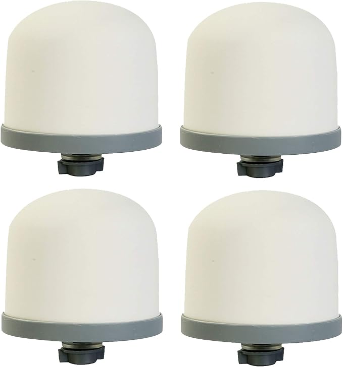 Huining Ceramic Dome Filter, Replacement for Water Pre-Filtration Unit, 0.15 to 0.5 Micron, Household Water Bucket Filtration System (4pcs)