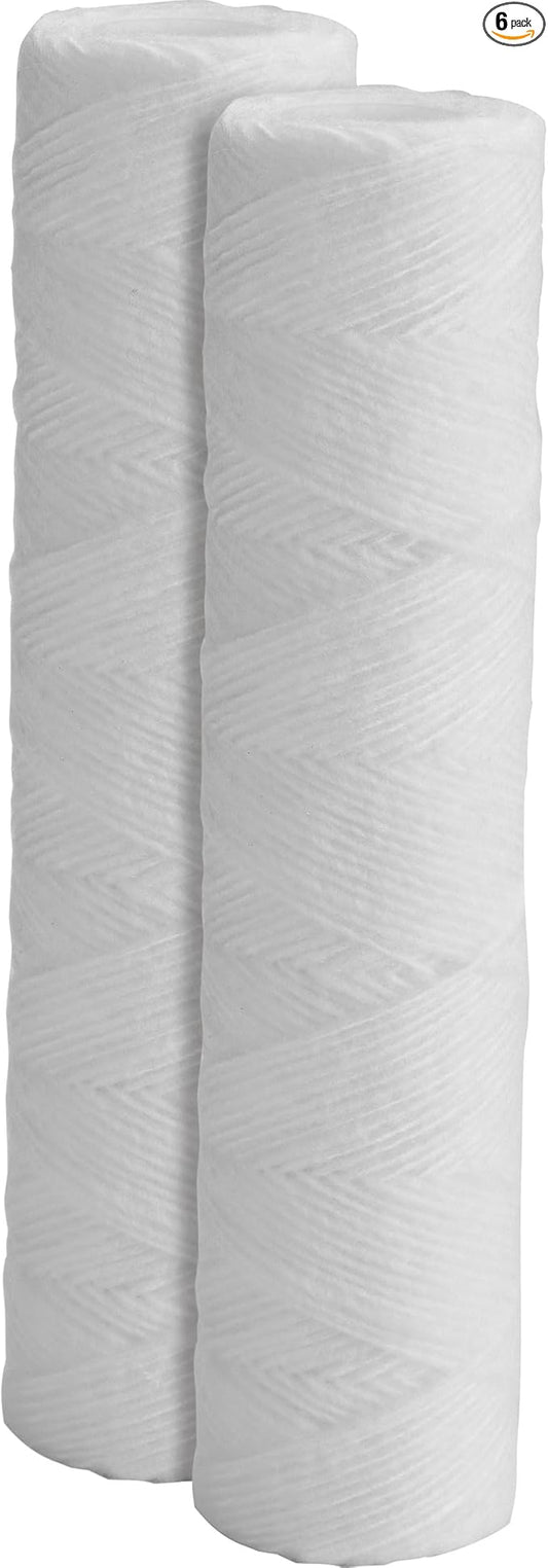 GE FXWSC Whole House Water Filter, Replacement for Water Filtration System, NSF Certified: Reduces Sediment, Rust & Other Impurities, Replace Every 3 Months for Best Results, (Pack of 12)