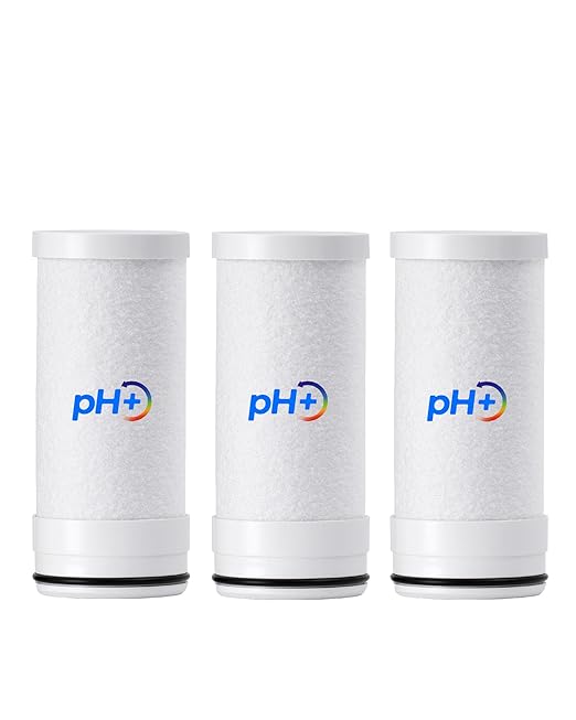 Waterdrop FF-05 Alkaline Water Filter Replacement for Waterdrop WD-FC-02T/FC-02/FC-01/FC-06, Water Filter for Sink Faucet, Reduces Chlorine, Sediment, Bad Taste & Odor, 9 Months, 3 Pack