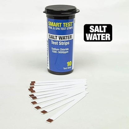 Poolmaster Salt Water Swimming Pool and Spa Water Chemistry Testing Strips, Made in the USA, 22210